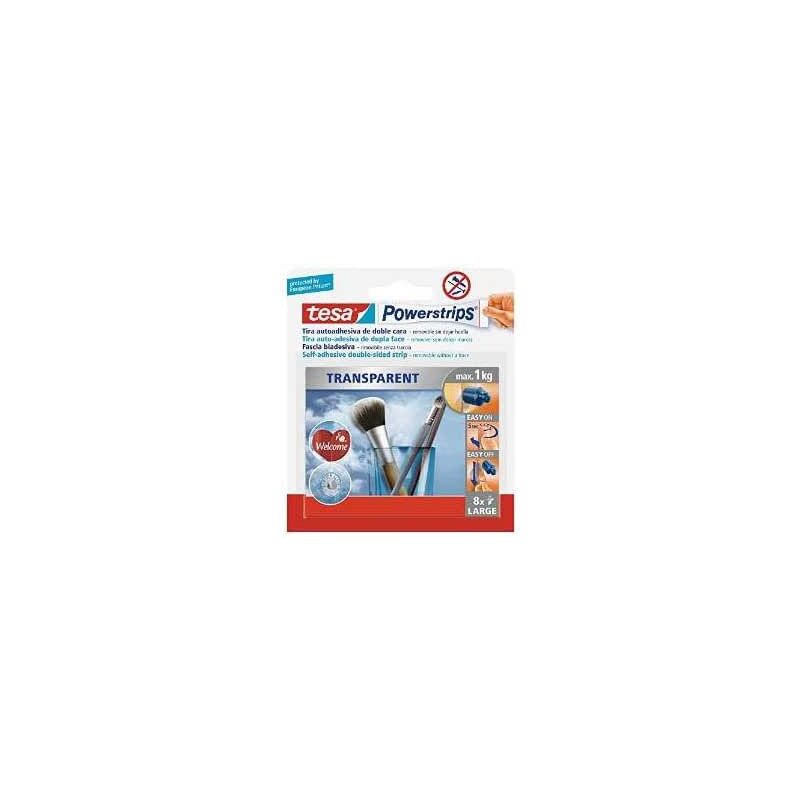 foto del prodotto tesa 58814 strisce bioadesive trasparent 2x5cm max 1 kg
