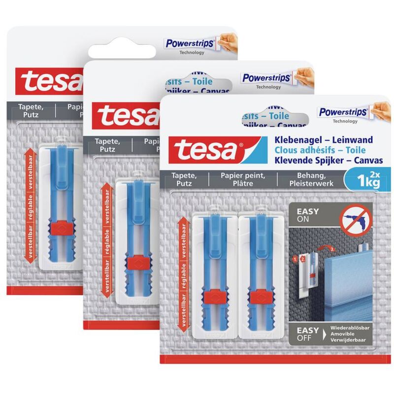 foto del prodotto tesa 77778 tela di velcro regolabile bianco contenuto 6 pz.