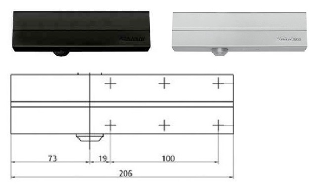 foto del prodotto tesa assa abloy chiudiporta assa abloy nero dc140 0 9005