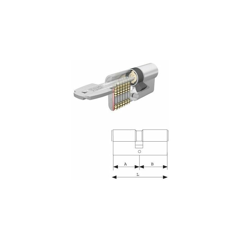 foto del prodotto tesa assa abloy cilindro di sicurezza tesa t60 40x40 ottonato