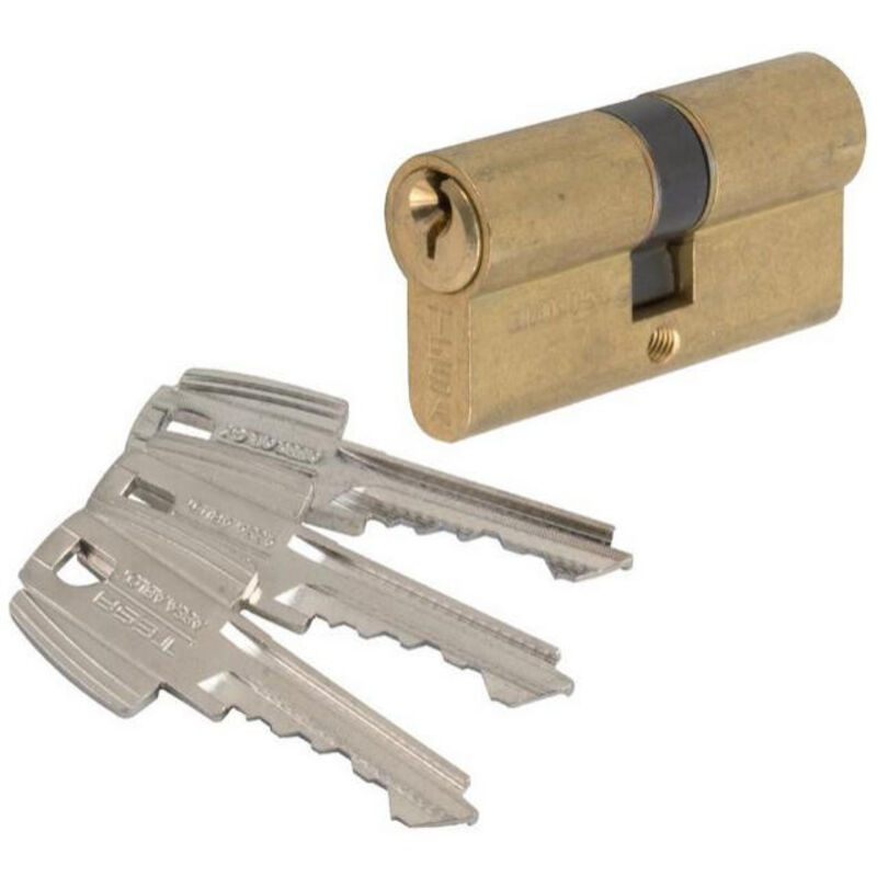 foto del prodotto tesa assa abloy - cilindro tesa te5 - 30x30mm - variante mv2 65976b - ottone - t5b03030l