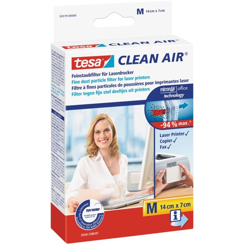 foto del prodotto tesa clean air filtro per polveri sottili per stampanti laser, taglia m