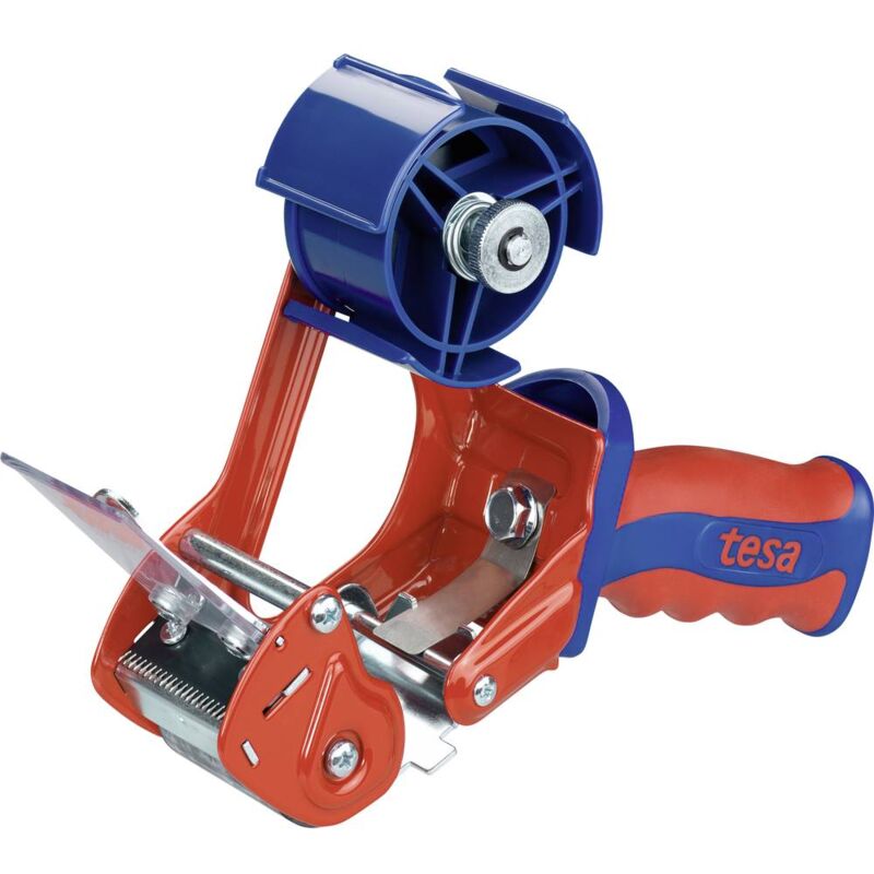 foto del prodotto tesa distributore di nastro da imballaggio ack comfort 6400 rosso, blu larghezza rotolo max. 50 mm lunghezza rotolo