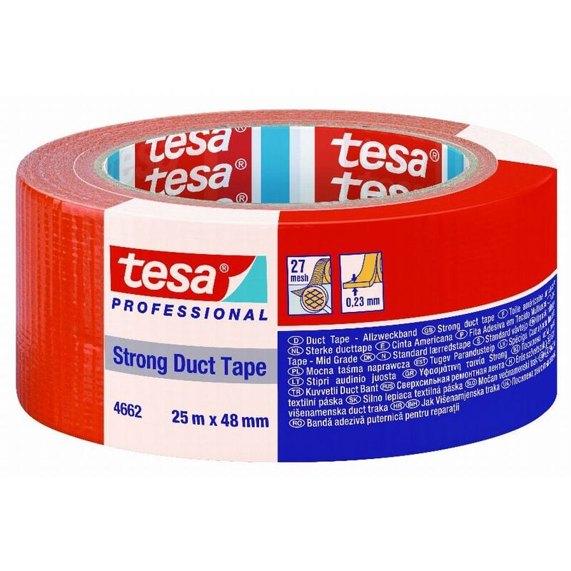 foto del prodotto tesa duct tape strong 04662 00195 01 nastro per riparazioni arancione l x l 25 m x 48 mm 1 pz.