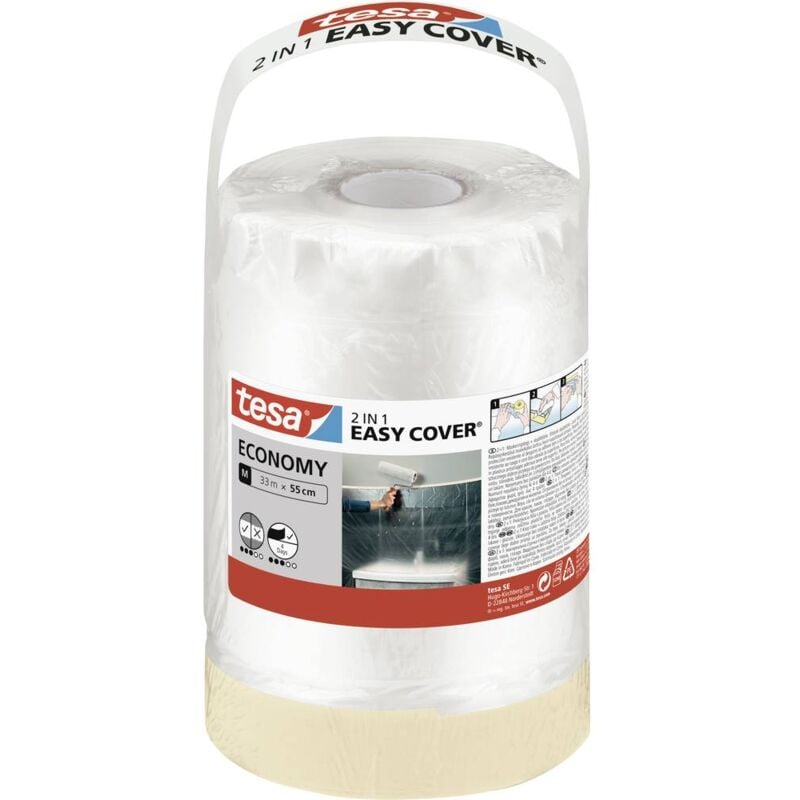 foto del prodotto tesa easy cover economy 56576 00000 00 pellicola di protezione per superfici l x l 33 m x 55 cm 1 kit