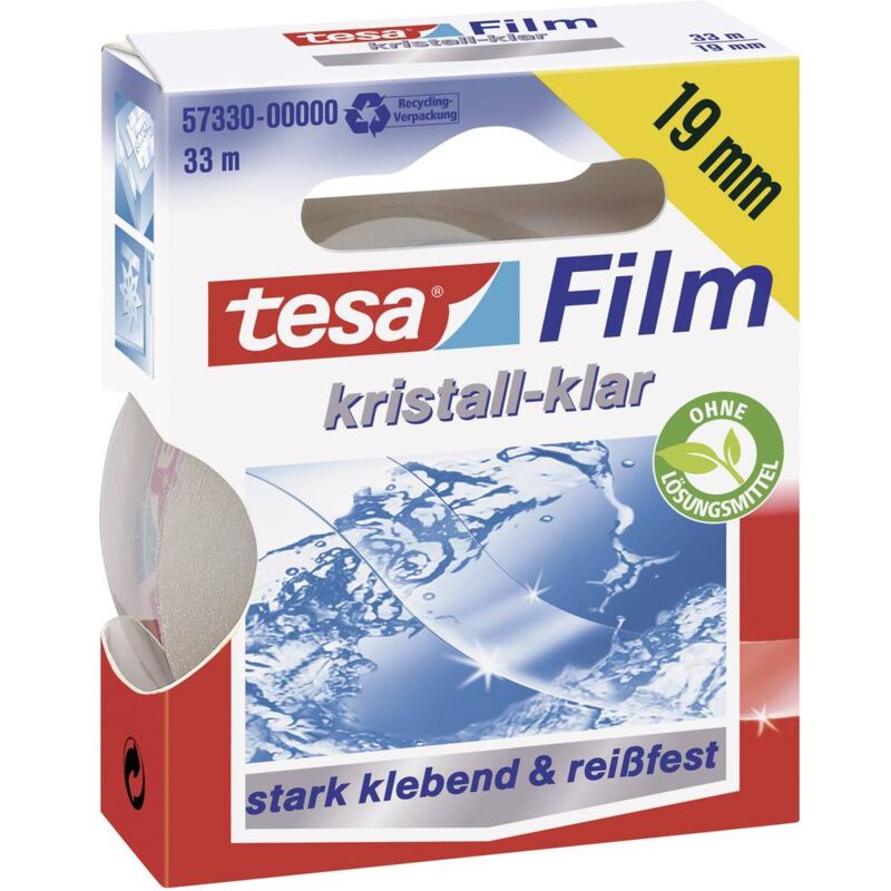 foto del prodotto tesa film nastro adesivo cristallino l x p 33 m x 19 mm 57330 contenuto 1 rotolo