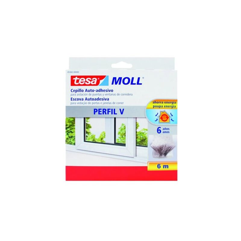 foto del prodotto tesa guarnizione adesiva a pennello da 4 mm per finestre e porte scorrevoli 6m05365