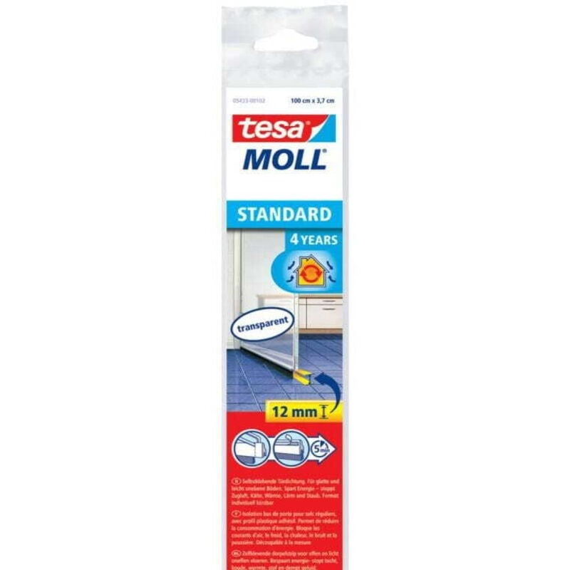 foto del prodotto tesa - guarnizione isolante sportello inferiore - seal piano reg inferiore porta plastica spazzola 1m x 37 mm x 12mm a 5