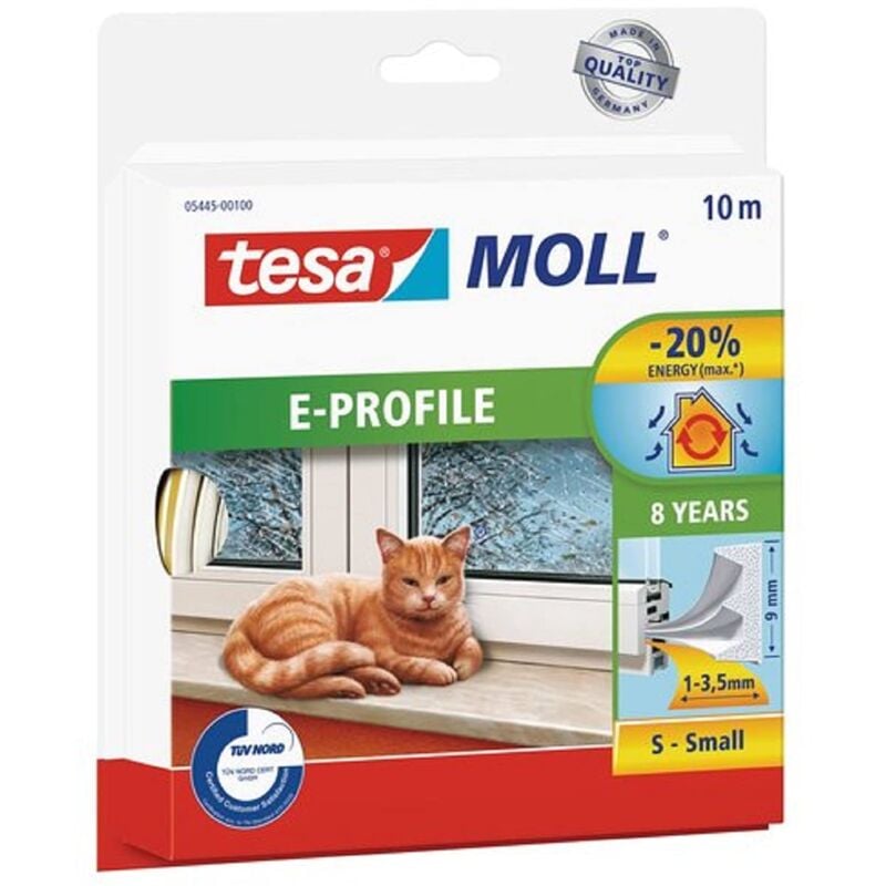 foto del prodotto tesa moll e profile seal gomma sigillante per l isolamento degli spazi tra porte e finestre bianco 10 m x 9 mm x 4 mm