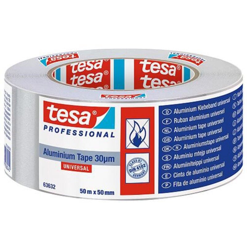 foto del prodotto tesa nastro adesivo alluminio univ. 63632 con liner l.25m p.50mm rl. per 6 