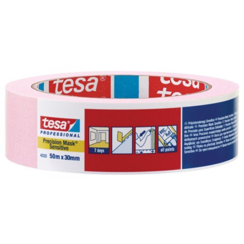 foto del prodotto tesa nastro adesivo rosa h50mm 50mt precision mask sensitive