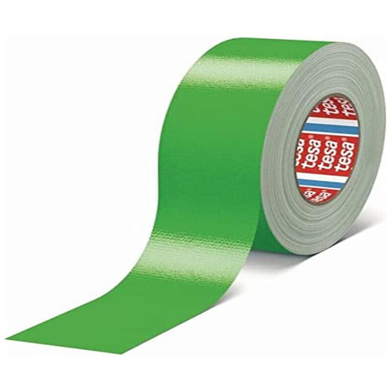 foto del prodotto tesa nastro adesivo telato 50mm x 25mt verde polietilene per riparazioni