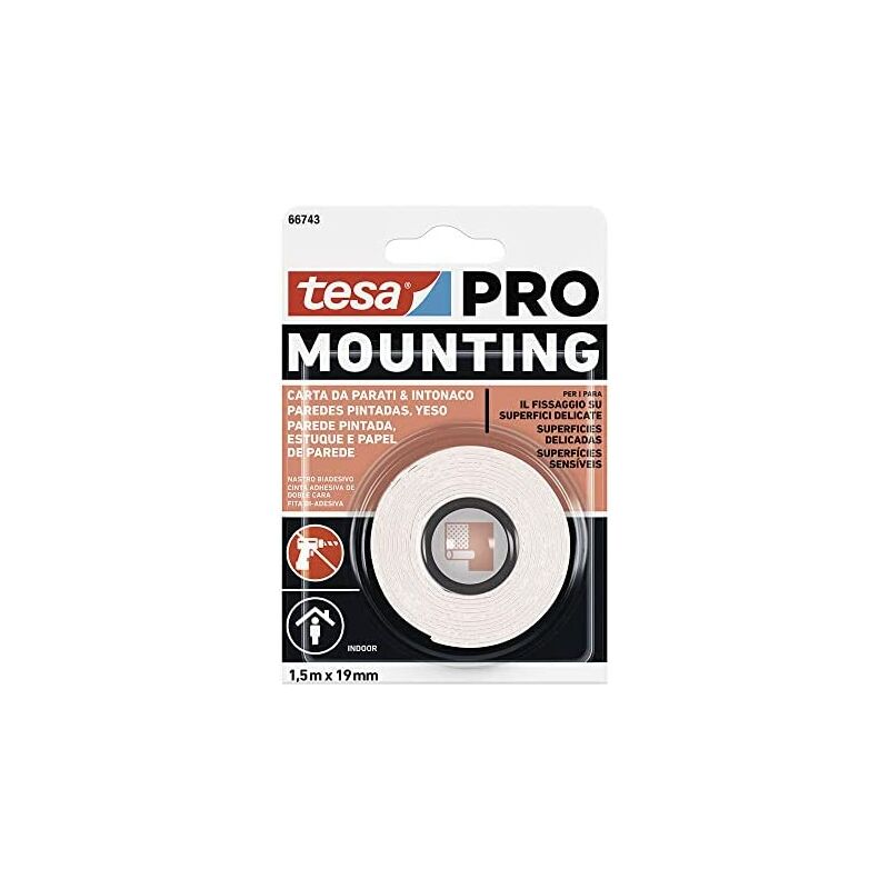foto del prodotto tesa nastro biadesivo mounting 66743 00002 per carta da parati ed intonaci