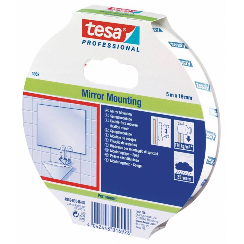 foto del prodotto tesa - nastro biadesivo x specchi ml.5x19mm. pz 10,0