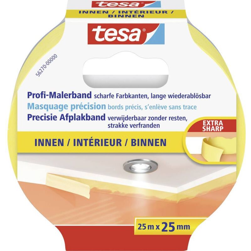 foto del prodotto tesa nastro crespato 25mtx25mm precision interni giallo