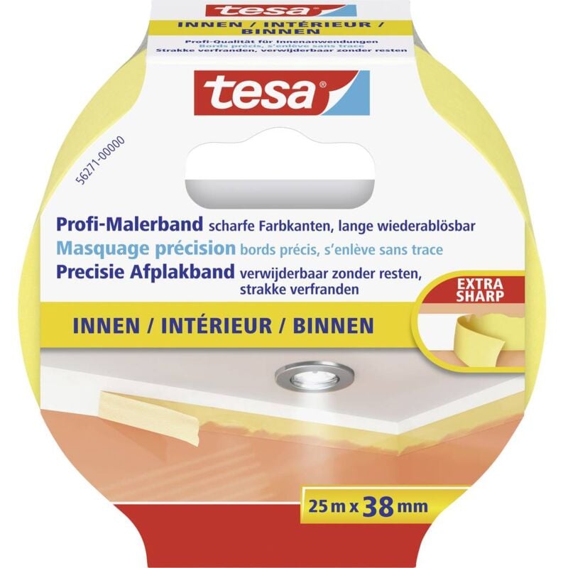 foto del prodotto tesa nastro di precisione da pittore indoor l x p 25 m x 38 mm grigio 56271 contenuto 1 rotolo