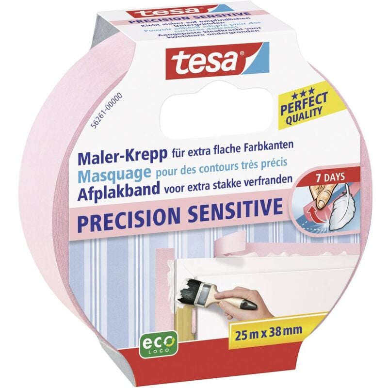 foto del prodotto tesa nastro di precisione da pittore sensitive l x p 25 m x 38 mm rosa 56261 contenuto 1 rotolo