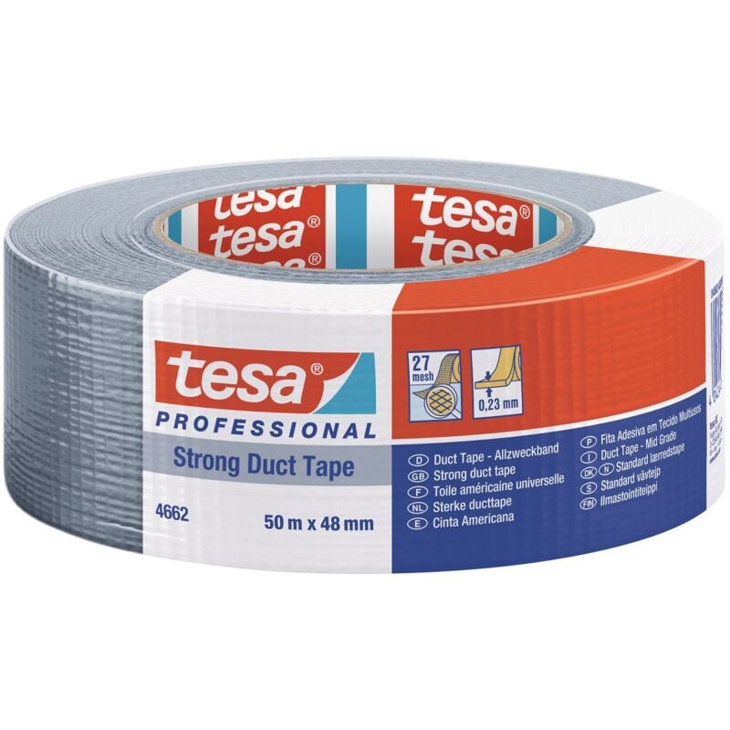 foto del prodotto tesa - nastro di tessuto 4662 48 millimetri x 50 m, 1 parte, argento, 110.637.708