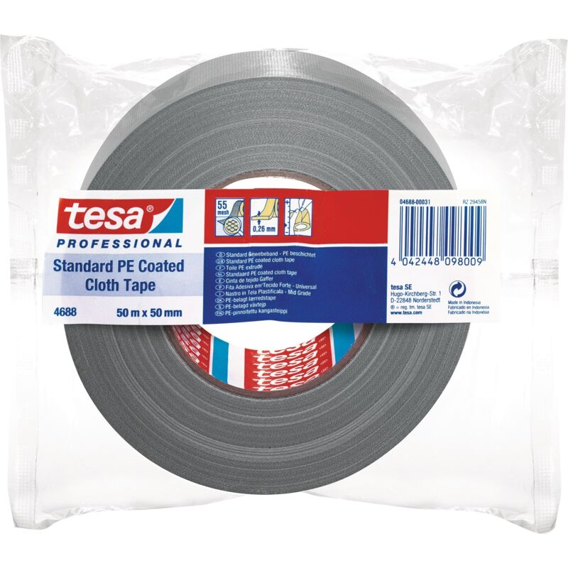 foto del prodotto tesa nastro in tessuto band stand.4688 argento opaco l.50m p.50mm rl.