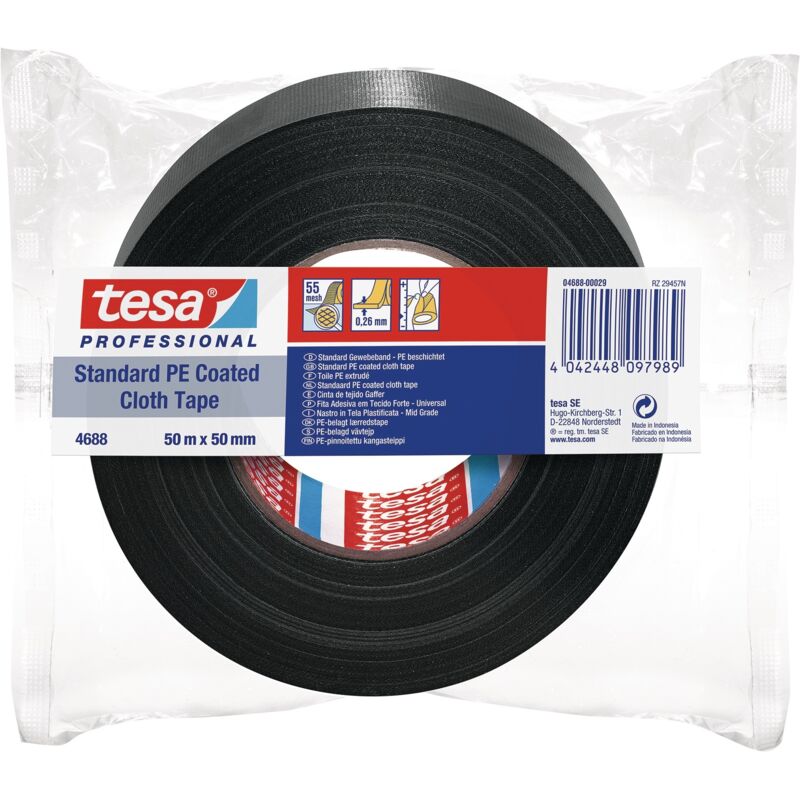 foto del prodotto tesa nastro in tessuto band stand.4688 nero l.50m p.50mm rl.