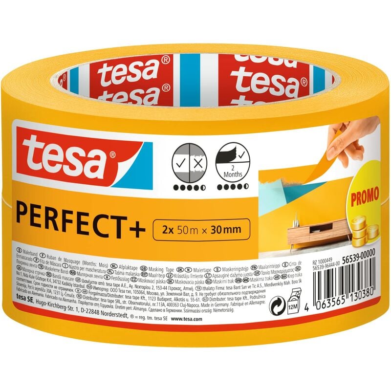 foto del prodotto tesa nastro per mascherature perfect nastro da pittura in sottile carta washi per mascherature precise durante la verniciatura per uso interno