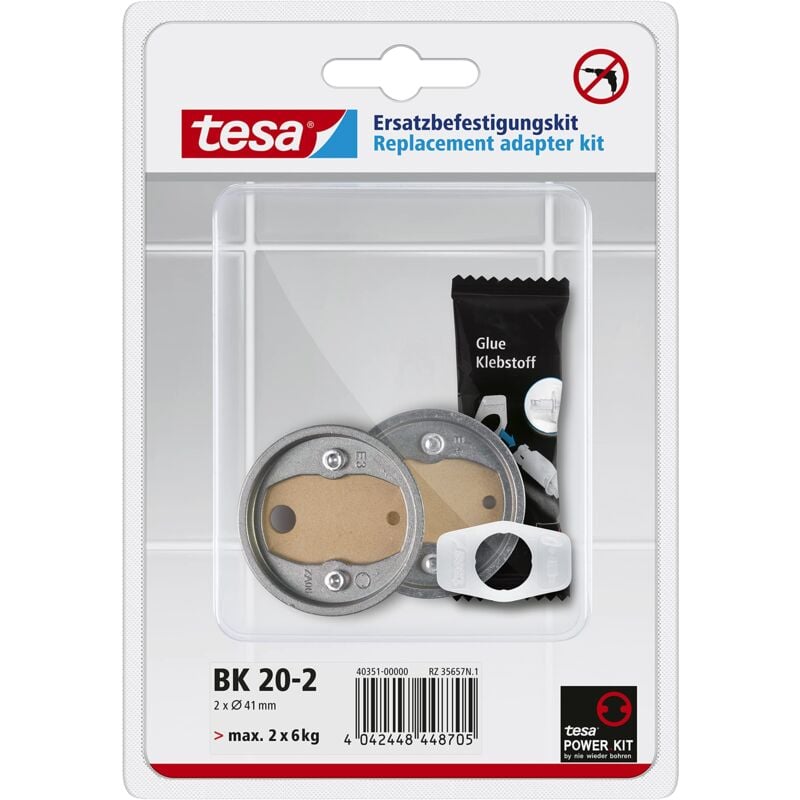 foto del prodotto tesa power.kit bk20 2 adattatore, kit di ricambio autoadesivo, anello in zama, diametro 41mm, altezza 8mm