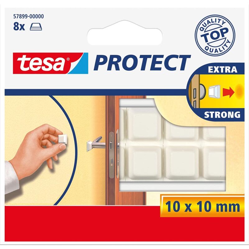 foto del prodotto tesa protect cuscinetti protettivi quadrati, 10 mm, 8 pezzi, colore bianco
