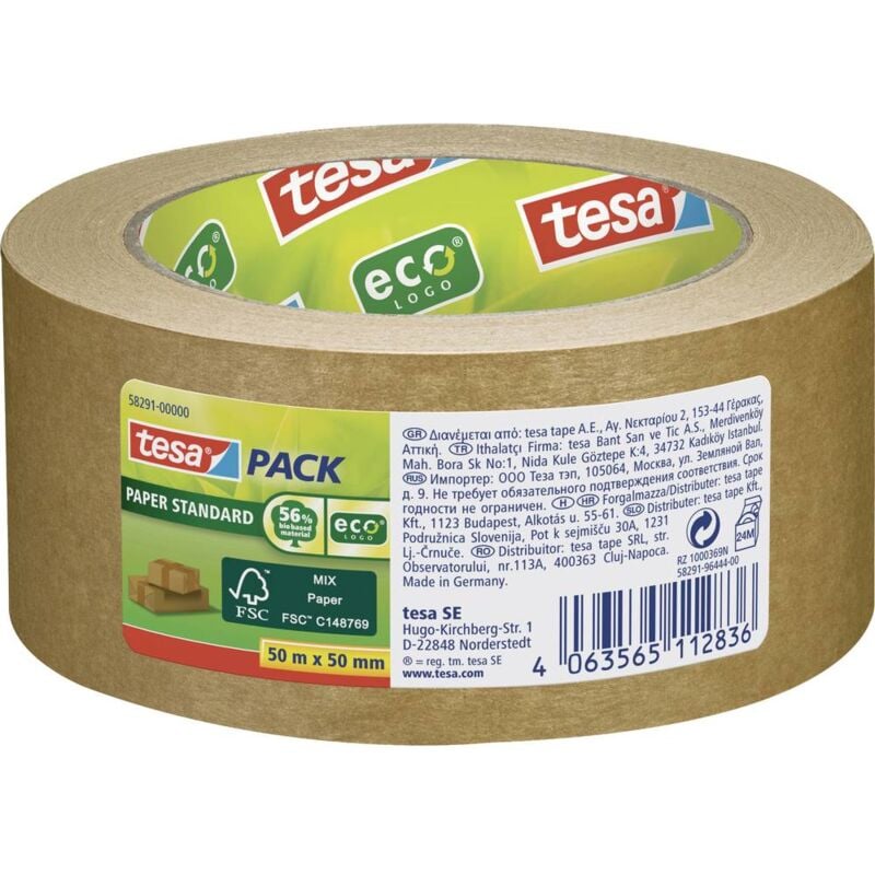 foto del prodotto tesa standard ecologo 58291 nastro da imballo marrone l x l 50 m x 50 mm 1 pz.