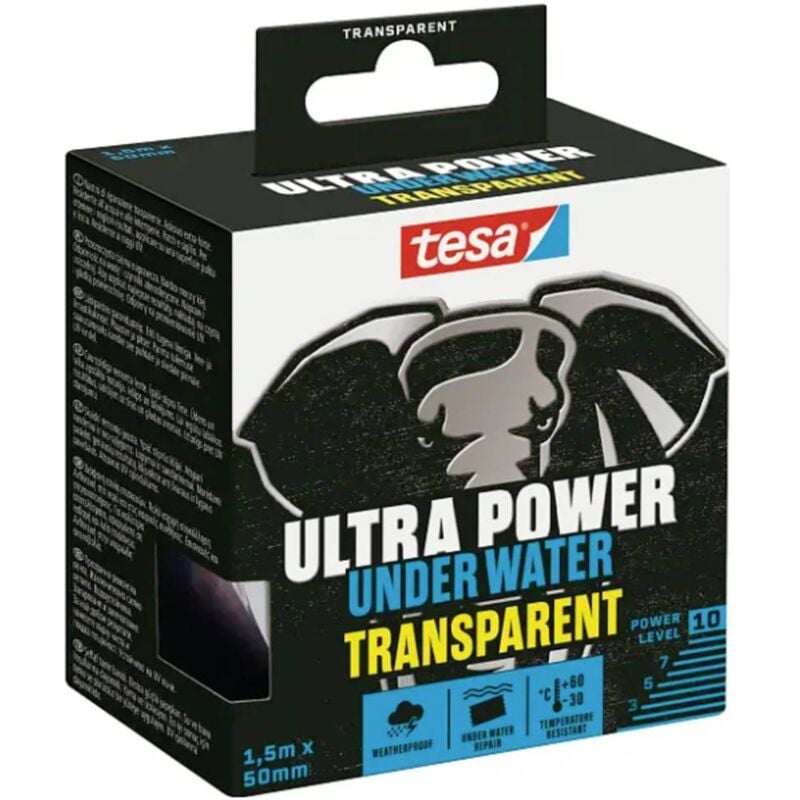foto del prodotto tesa ultra power underwater 56481 00000 00 nastro per riparazioni trasparente l x l 1.5 m x 50 mm 1 pz.