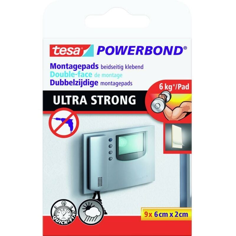 foto del prodotto tesa ultra strong 55790 00001 00 pad biadesivo powerbond bianco l x l 60 mm x 20 mm 1 pz.