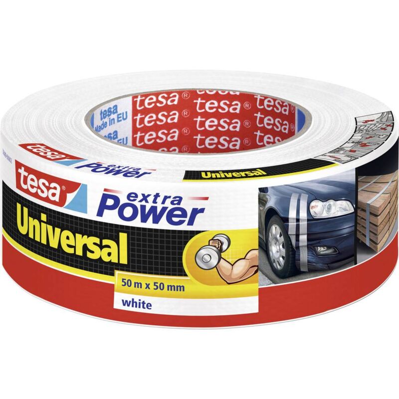 foto del prodotto tesa universal 56389 00002 06 nastro in tessuto tesa extra power bianco l x l 50 m x 50 mm 1 pz.