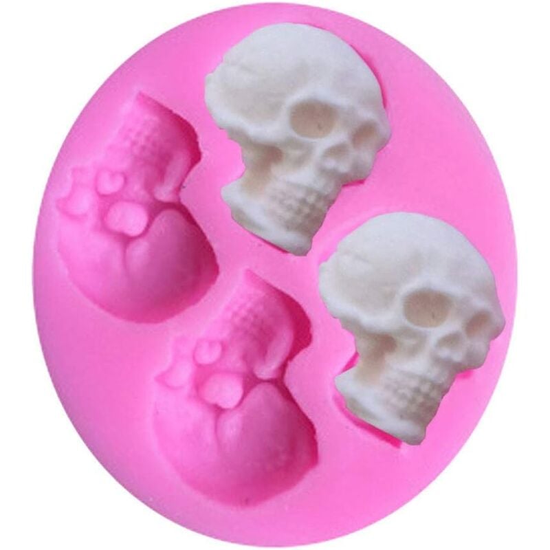 foto del prodotto teschio stampo di halloween in silicone zucca teschio pipistrello torta stampo fai da te candy stampo decorativo in silicone halloween stampo