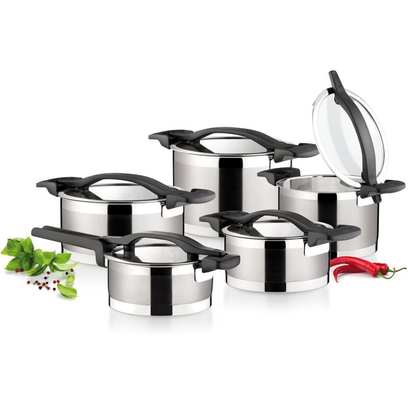 foto del prodotto tescoma 780610 ultima batteria, 10 pezzi, acciaio, 5.5 l, grigio nero