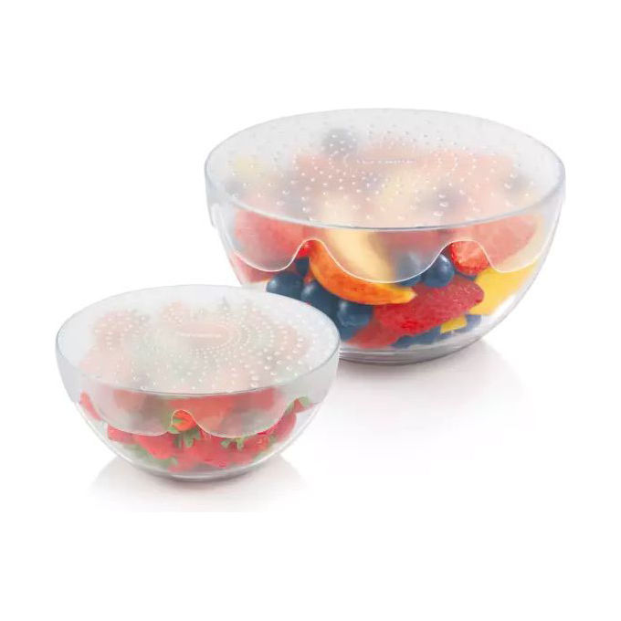 foto del prodotto tescoma coperchi in silicone flessibile 4food diametro 17 e 23cm 2 pezzi