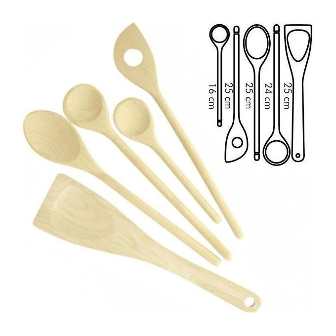 foto del prodotto tescoma cucchiai e pala legno set pezzi 5 woody