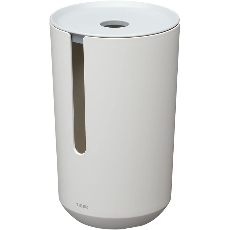 foto del prodotto tess, portarotolo per carta igienica di ricambio con coperchio, indipendente bianco grigio chiaro, 143x143x233mm tiger