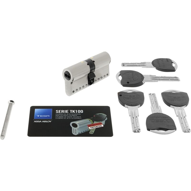 foto del prodotto tessa assa abloy tk154040n cilindro ad alta sicurezza, nichelato, 40 x 40 mm