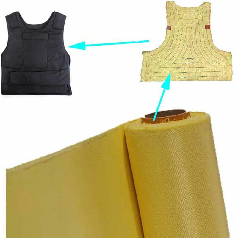 foto del prodotto tessuto aramide fibra di kevlar 240 g m plain per giubbotto antiproiettile misura 1000mm 100cm x 1 metro