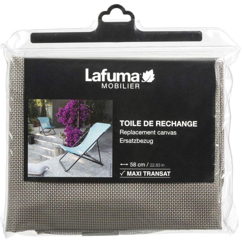 foto del prodotto tessuto batyline per sedia a sdraio maxi transat, larghezza 58 cm, colore terra, lfm2655 8556 lafuma mobilier