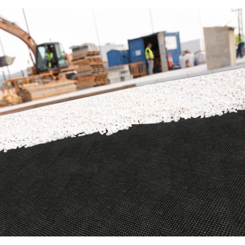 foto del prodotto tessuto da pacciamatura contro le erbacce 10 x 1,2 m in fibre di polipropilene tessute anti uv 100 g m , nero