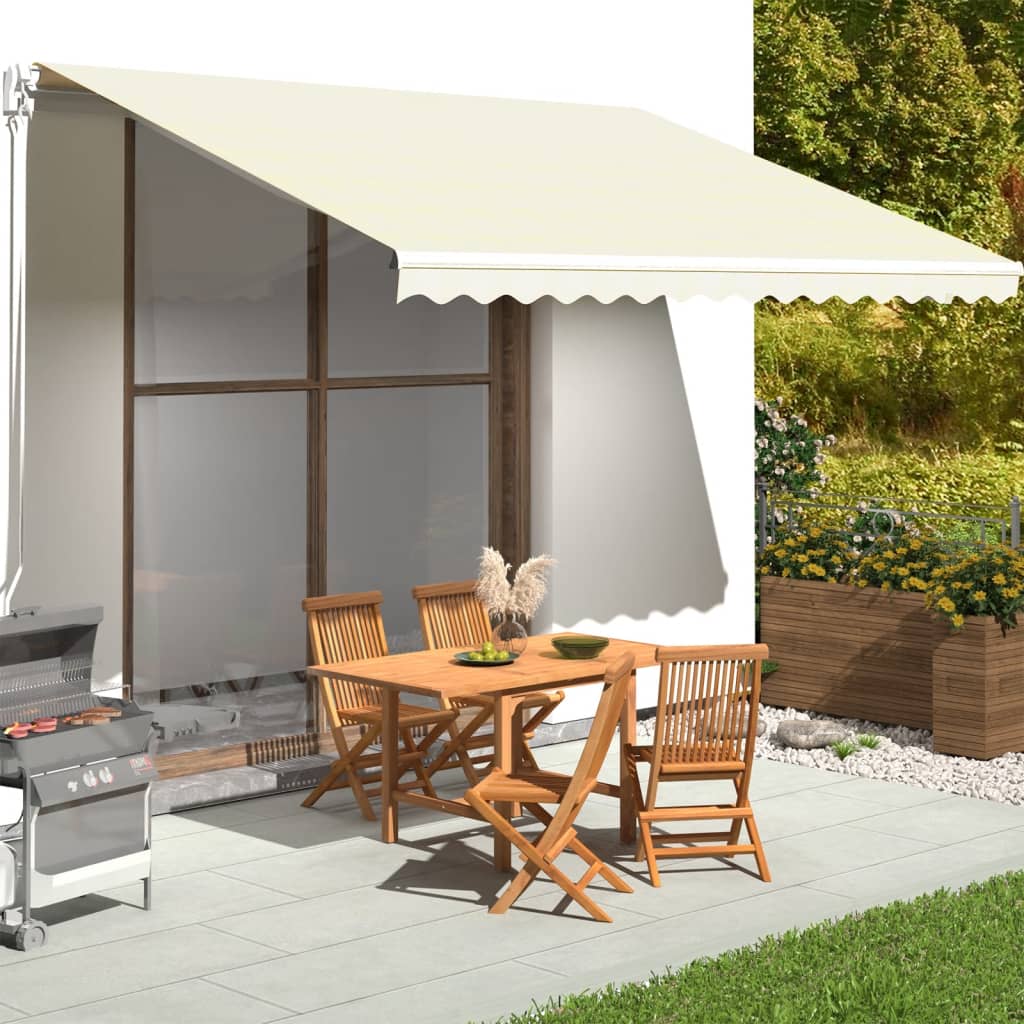 foto del prodotto tessuto di ricambio per tenda da sole crema 4,5x3,5 m vidaxl