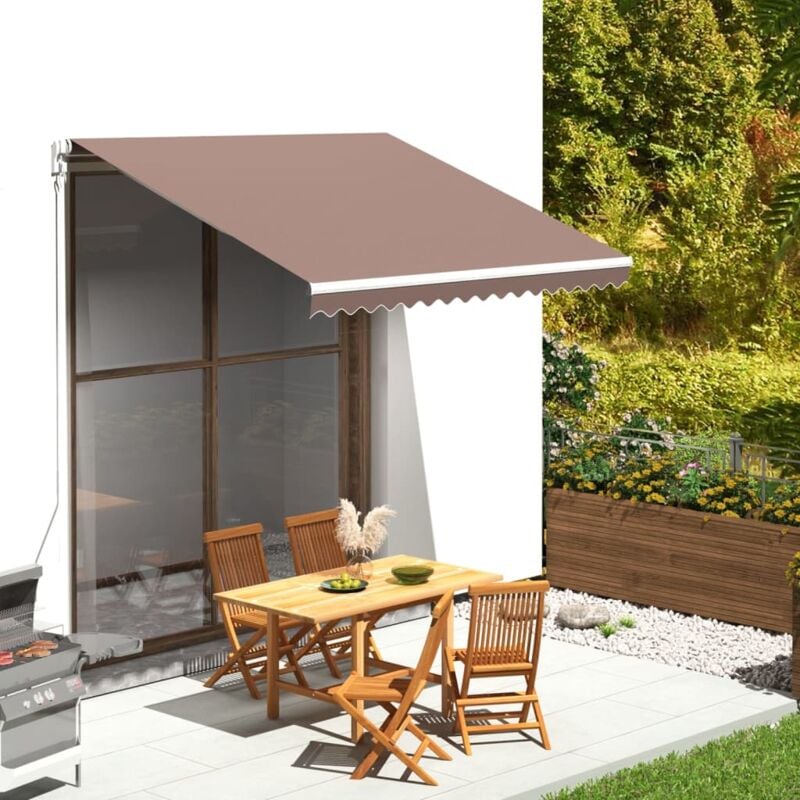 foto del prodotto tessuto di ricambio per tenda da sole marrone 3x2,5 m