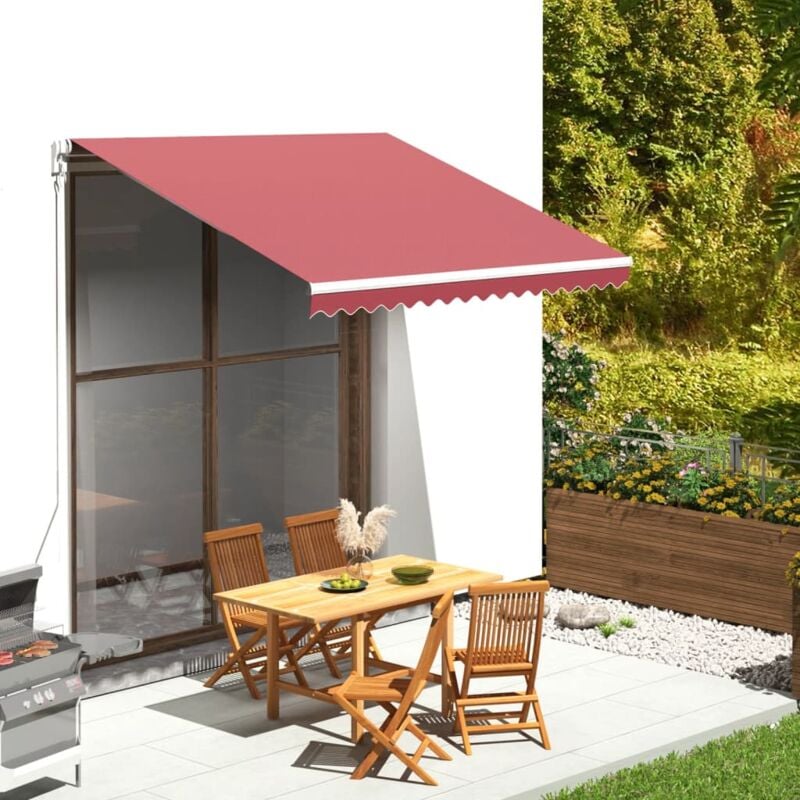 foto del prodotto tessuto di ricambio per tenda da sole rosso borgogna 3x2,5 m