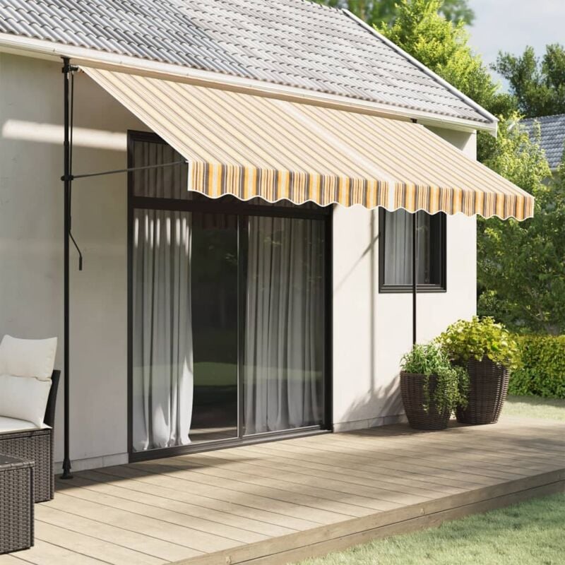foto del prodotto tessuto di ricambio per tenda strisce multicolore 3,5x2,5 m vidaxl