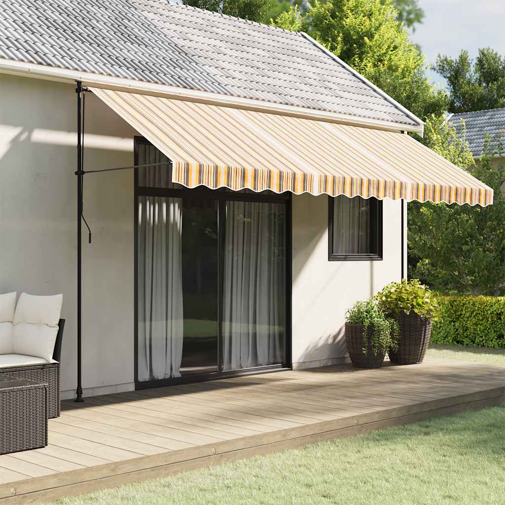 foto del prodotto tessuto di ricambio per tenda strisce multicolore 4,5x3 m