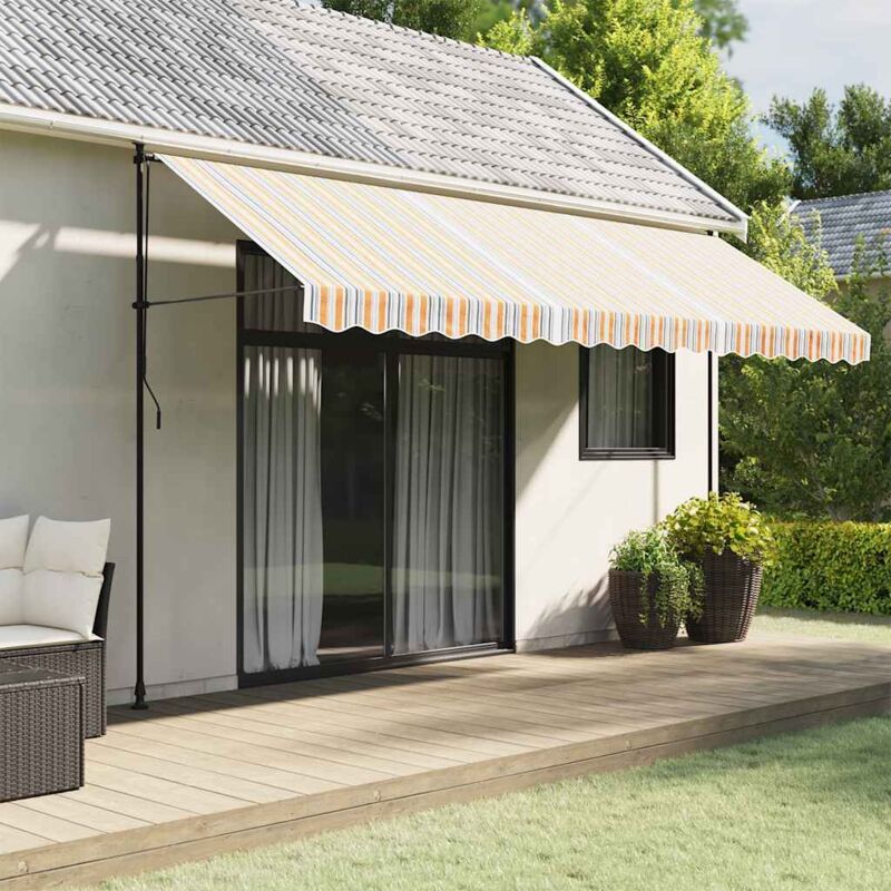 foto del prodotto tessuto di ricambio per tenda strisce multicolore 4,5x3 m vidaxl 885674