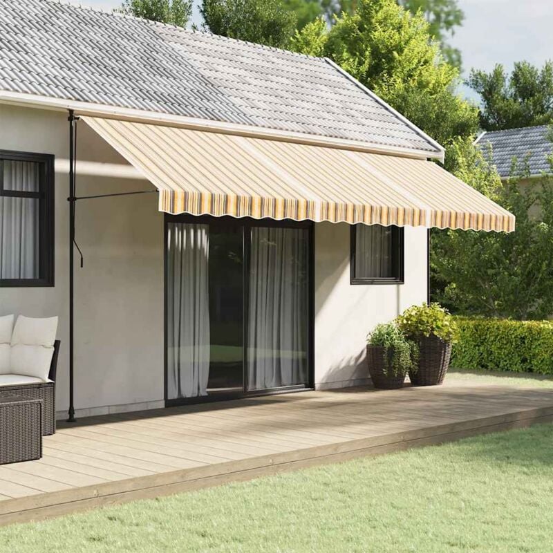 foto del prodotto tessuto di ricambio per tenda strisce multicolore 5x3,5 m vidaxl 439729