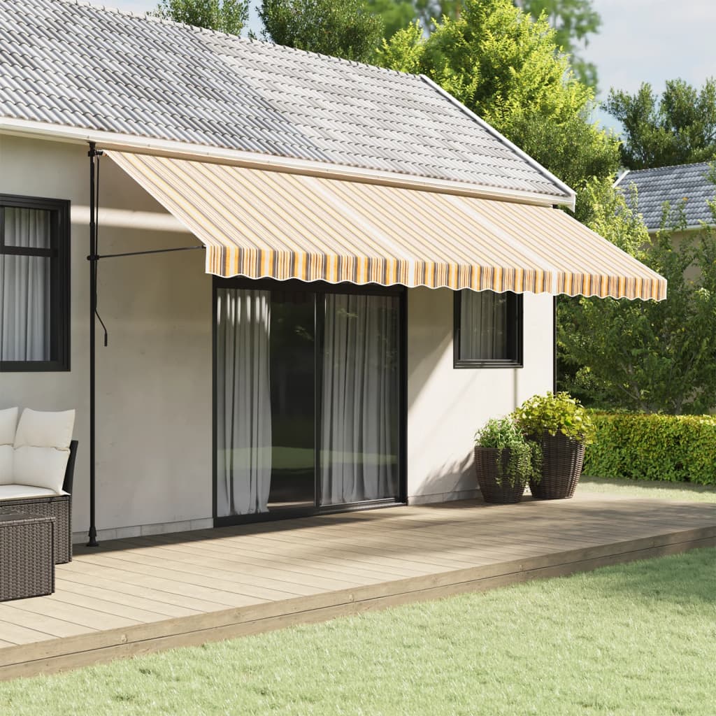 foto del prodotto tessuto di ricambio per tenda strisce multicolore 5x3 m