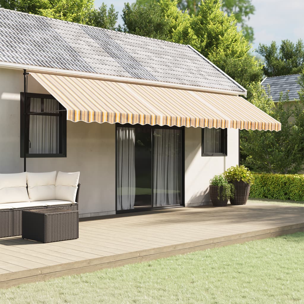 foto del prodotto tessuto di ricambio per tenda strisce multicolore 6x3,5 m