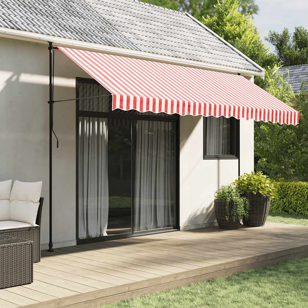 foto del prodotto tessuto di ricambio per tenda strisce rosse e bianche 4x3,5 mcod mxl 115940
